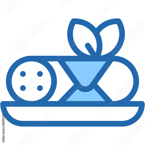 Vector Icon Cannelloni, Pasta, Italian Food, Healthy Food, Mediterranean