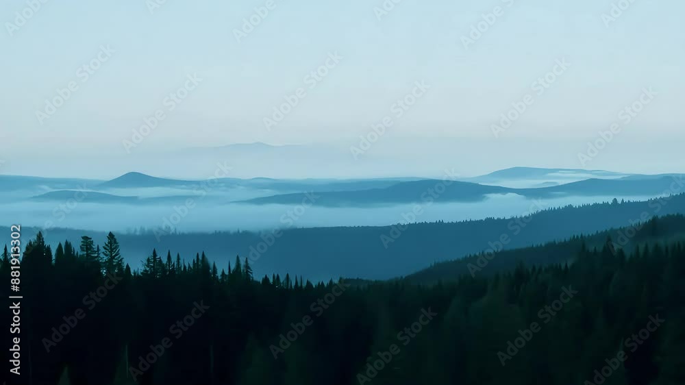 Misty Mountain Landscape with Evergreen Trees with Ai generated.
Misty Mountain Landscape with Evergreen Trees with Ai generated.