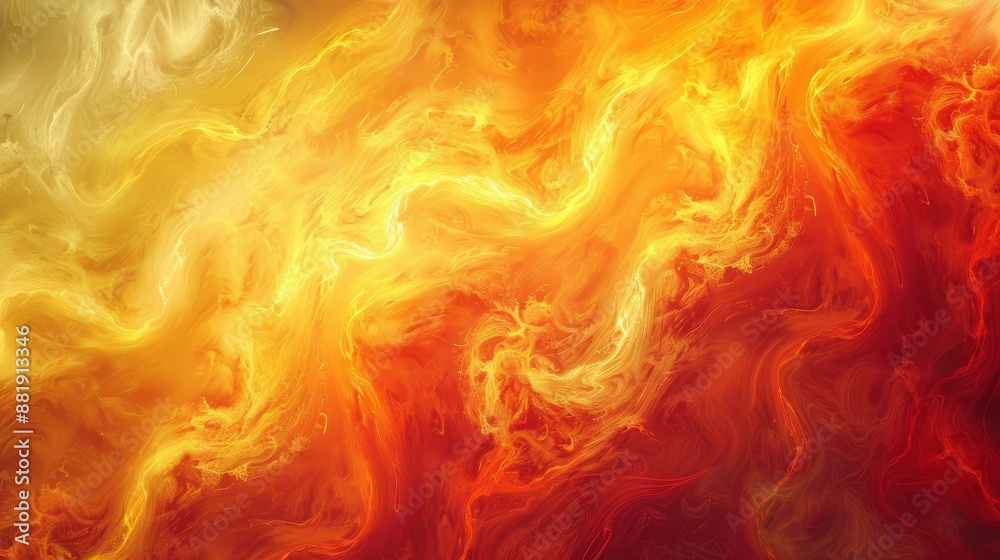 Tornado-like patterns in neon red and yellow creating motion and depth Tornado-like patterns in neon red and yellow creating motion and depth