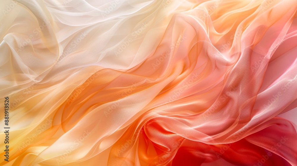 Delicate silk textures in peach and gold creating a soothing background Delicate silk textures in peach and gold creating a soothing background
