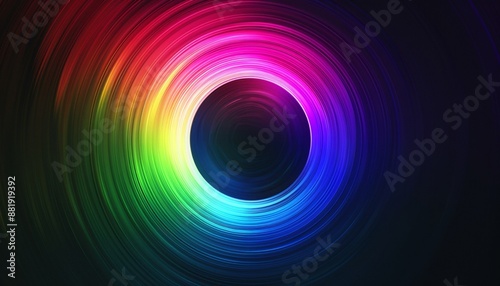 RGB glow, soft, expanding from the centre of the image all the way to the edges of the image photo