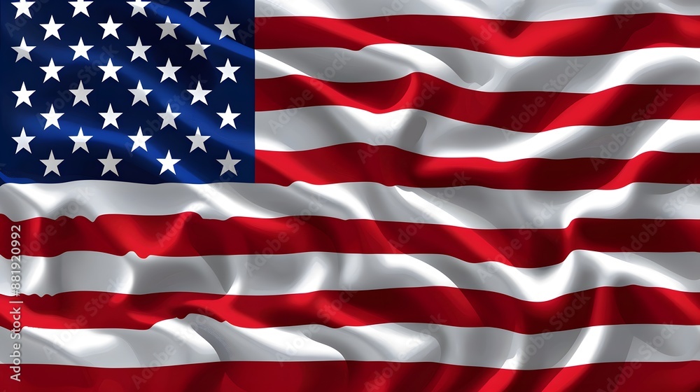Fototapeta premium USA flag close up. US of America national holiday celebrate background. USA flag background.