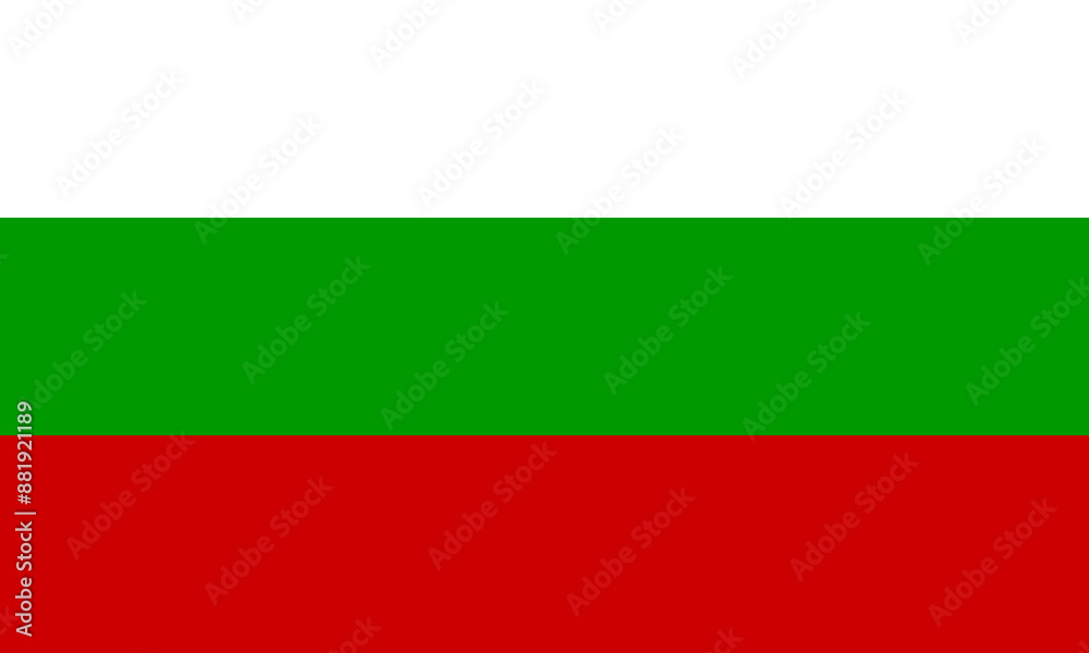 The official national flag of Bulgaria. Flag of the Republic of Bulgaria. Correct proportions and colors. Vector illustration The official national flag of Bulgaria. Flag of the Republic of Bulgaria. Correct proportions and colors. Vector illustration