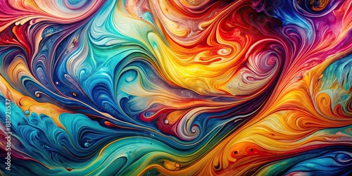 Marbled ink swirls in a mesmerizing blend of colors , fluid art, water, patterns, colorful, creativity, blending, abstract