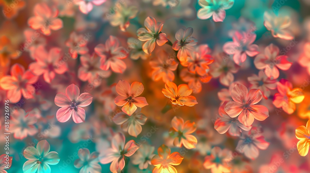 Obraz premium Abstract Floral Pattern Wallpaper – Distinct Generative AI Artwork Background