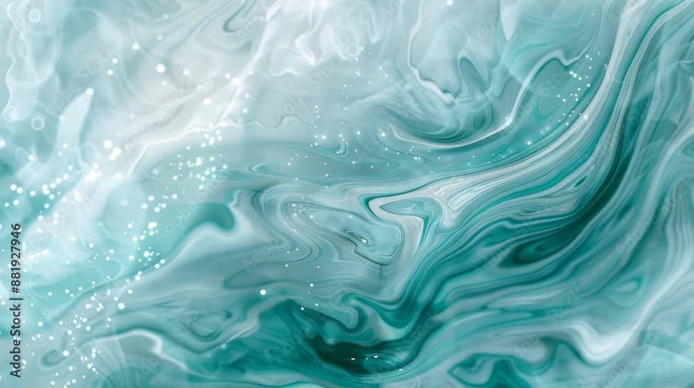 Abstract wallpaper featuring flowing water-like patterns in calming shades of turquoise and white delicate luminous points blurred organic textures and hidden cross shapes suggesting resurrection Abstract wallpaper featuring flowing water-like patterns in calming shades of turquoise and white delicate luminous points blurred organic textures and hidden cross shapes suggesting resurrection