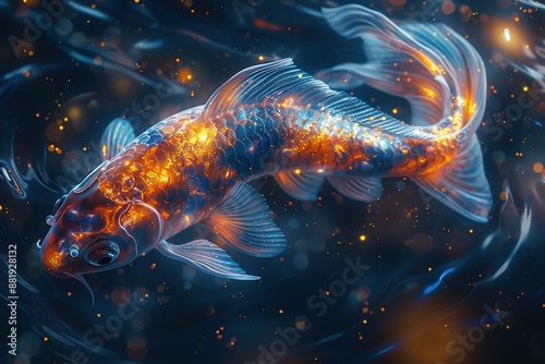 Dreamy Pisces zodiac symbol set against a deep space backdrop filled with stars and galaxies