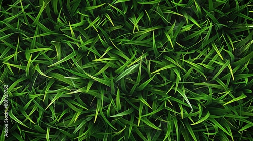 Close-up of realistic green grass texture, ideal for a vibrant lawn background