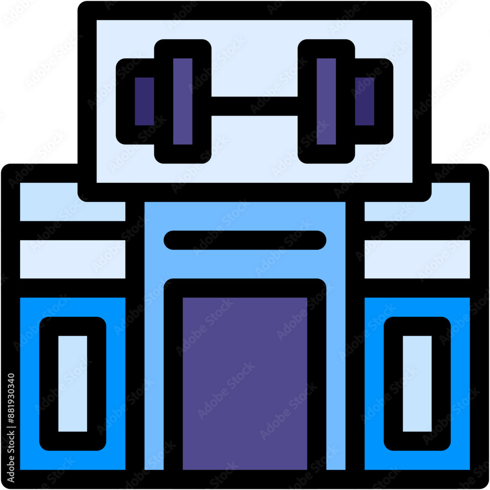 Vector Icon Gym, Exercise, Store, Gymnast, Sport Vector Icon Gym, Exercise, Store, Gymnast, Sport