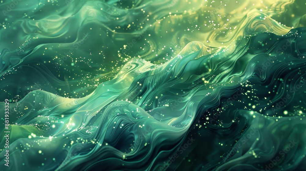 Abstract design with moss green and teal featuring fluid patterns and textures Abstract design with moss green and teal featuring fluid patterns and textures