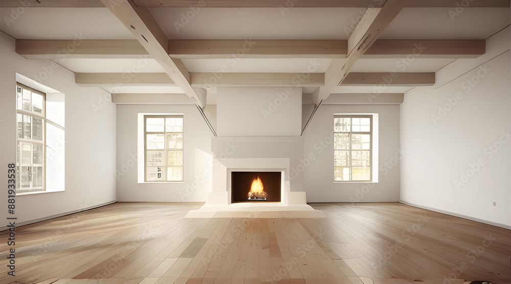 Obraz premium empty room with window