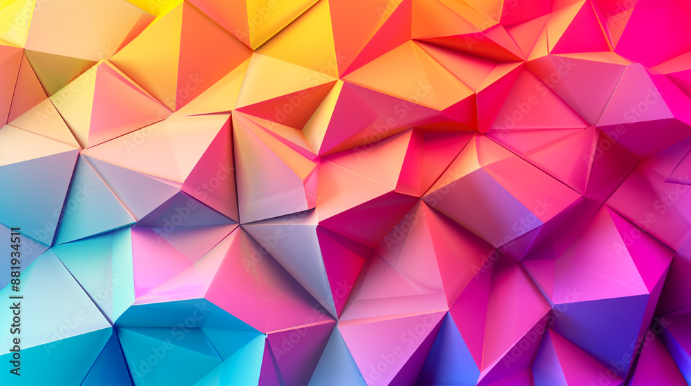 Obraz premium Colorful low poly abstract wallpaper with triangles 