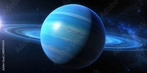 Wallpaper Mural of Neptune, the eighth planet in our solar system, Neptune, planet, solar system, gas giant, blue, swirling clouds Torontodigital.ca