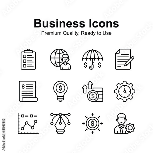 Get this amazing icons set of business and finance, editable vectors