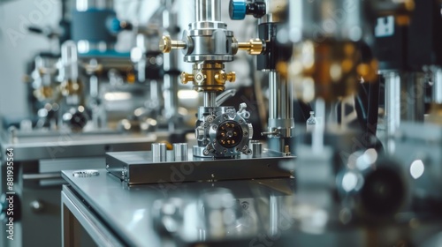 Close-up of Industrial Machinery in a Factory