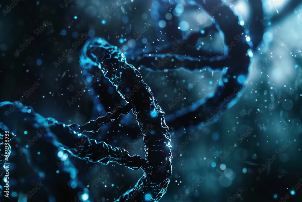 Abstract genes illustration, genetics science background Generative Ai Abstract genes illustration, genetics science background Generative Ai