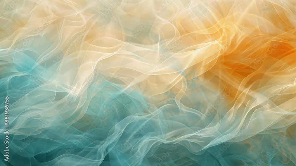 Ethereal design with goldenrod and blue hues and desert wave patterns Ethereal design with goldenrod and blue hues and desert wave patterns