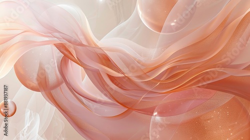 Wallpaper Mural Abstract design in brown and pink with fluid desert river patterns Torontodigital.ca