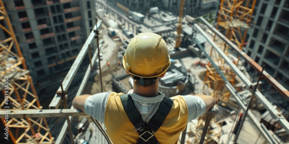 Worker on Rooftop Worker on Rooftop