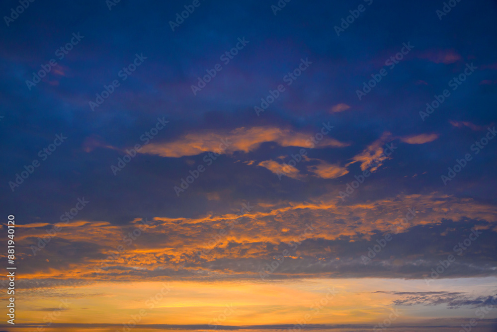 Sunset sky on twilight in the evening