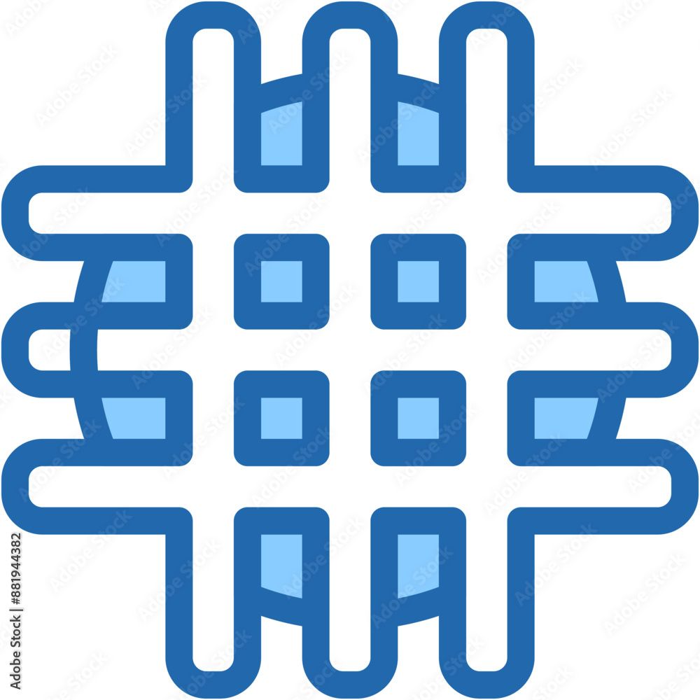 Vector Icon Waffle, food, dessert, baker, food and restaurant Vector Icon Waffle, food, dessert, baker, food and restaurant
