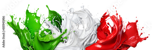 colorful italian paint splash flag  blue red white italy color liquid explosion isolated on white background. europe  soccer travel tourism concept