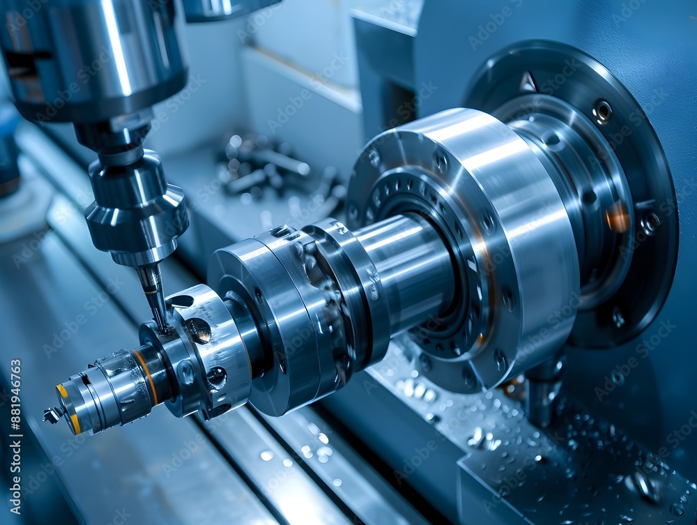 Mesmerizing Motion of CNC Mill Skillfully Machining Injection Mold Part in Modern Industrial Production Mesmerizing Motion of CNC Mill Skillfully Machining Injection Mold Part in Modern Industrial Production