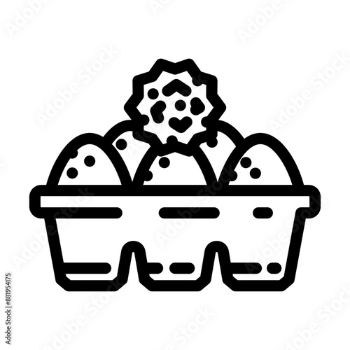 eggs allergen free product food line icon vector. eggs allergen free product food sign. isolated contour symbol black illustration