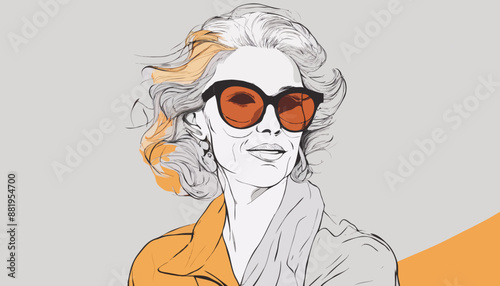 Menschen im vortgeschrittenem Alter haben spaß am Leben. Vektor