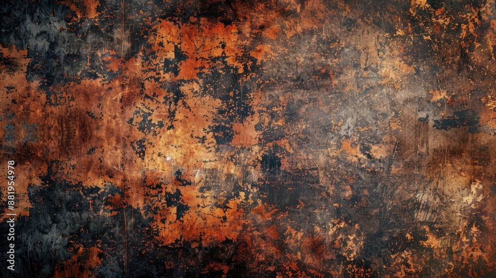 Obraz premium Rusty metal grunge texture with oxidized background