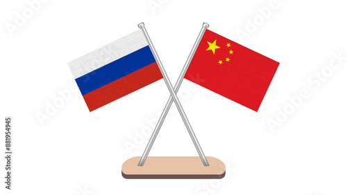 China Russia Flag