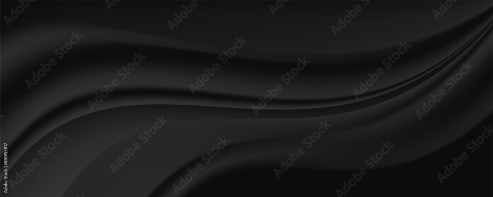 Smooth elegant black satin texture abstract background. Luxurious background design. vector illustration Smooth elegant black satin texture abstract background. Luxurious background design. vector illustration