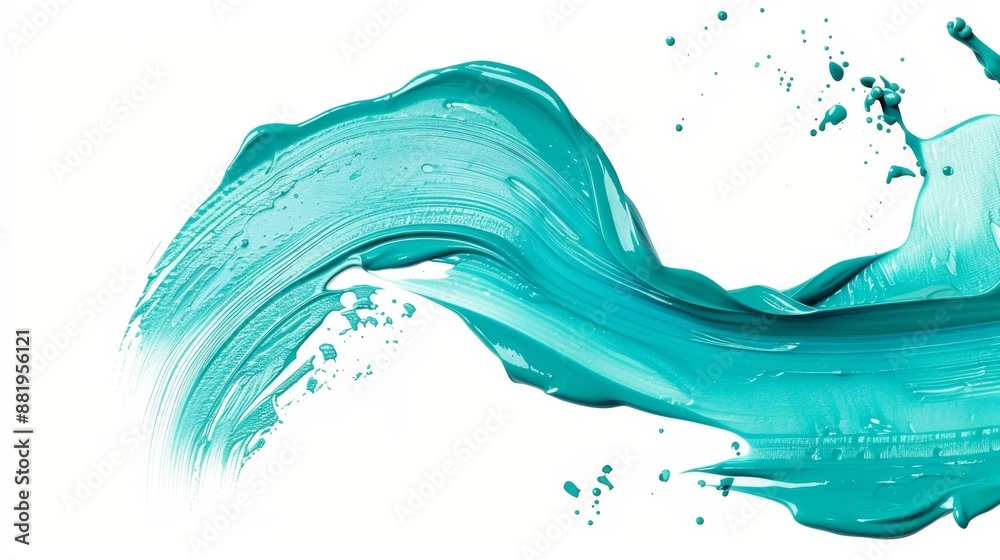 Abstract Turquoise Paint Swirl Abstract Turquoise Paint Swirl