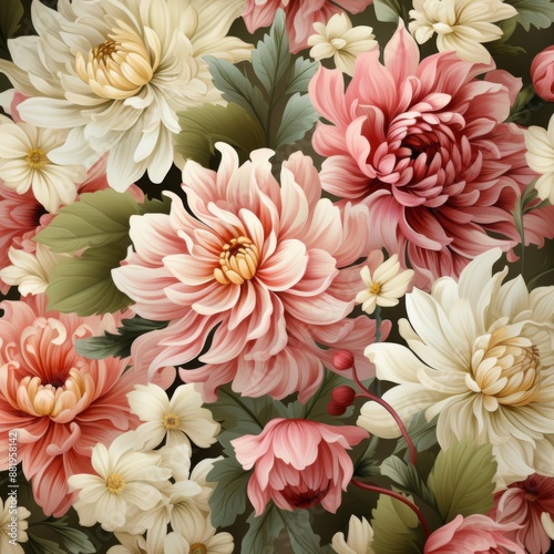 Floral Bouquet with Pink and White Blooms