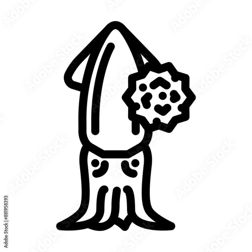 mollusks allergen free product food line icon vector. mollusks allergen free product food sign. isolated contour symbol black illustration