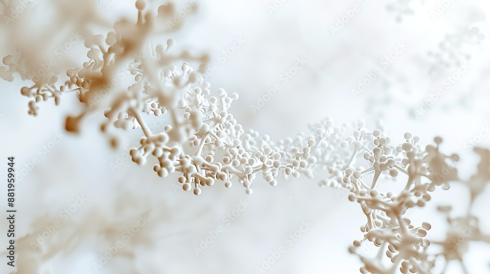 Elegant Macro Composition of Biological Elements on White Background in Soft Natural Light Elegant Macro Composition of Biological Elements on White Background in Soft Natural Light