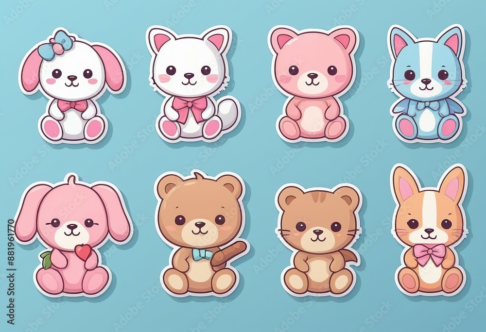 Cute Pastel Animal Stickers for Kids | Zoo, Pet Shop, Vet Stickers Cute Pastel Animal Stickers for Kids | Zoo, Pet Shop, Vet Stickers