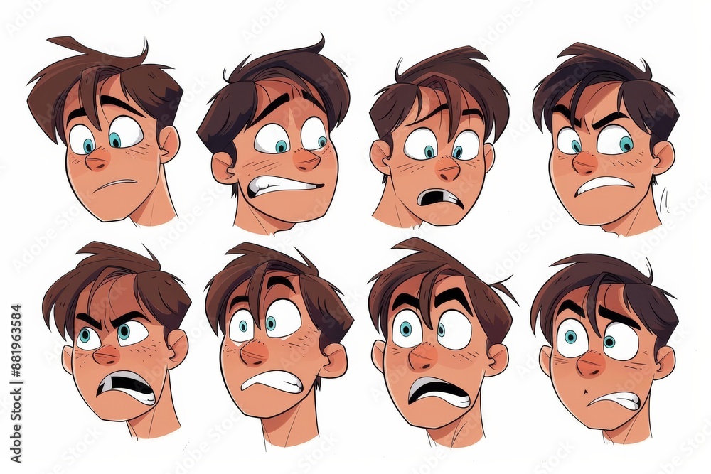 Cartoon Character Facial Expressions Cartoon Character Facial Expressions