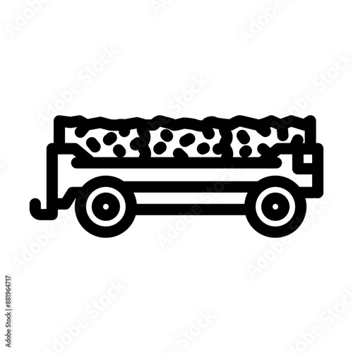 hayride autumn line icon vector. hayride autumn sign. isolated contour symbol black illustration