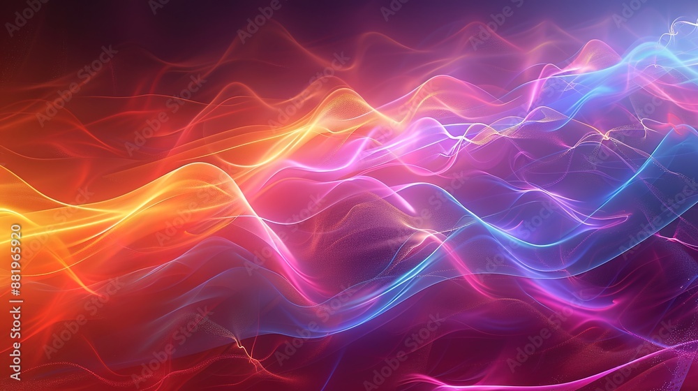 Harmonic Frequencies of Quantum Color - Abstract Art with Vibrant Colors and Light Effects Harmonic Frequencies of Quantum Color - Abstract Art with Vibrant Colors and Light Effects