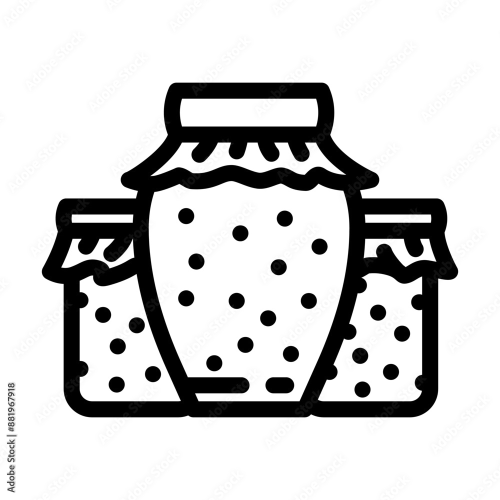 making homemade jam autumn line icon vector. making homemade jam autumn sign. isolated contour symbol black illustration making homemade jam autumn line icon vector. making homemade jam autumn sign. isolated contour symbol black illustration