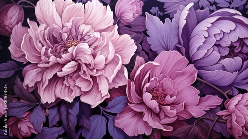 Floral Tapestry: A Symphony of Pink and Purple © racesy