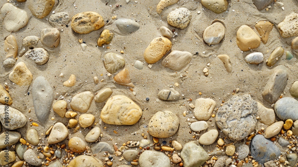 Texture of a pebble and sand wall with space for text or image Texture of a pebble and sand wall with space for text or image