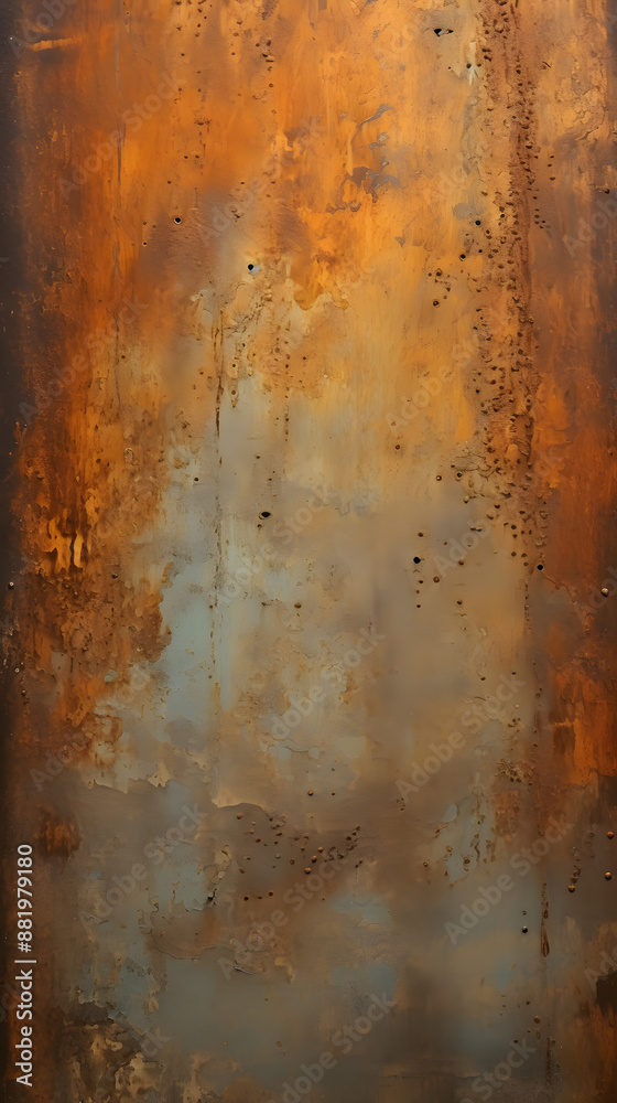 Digital rusted old painted metal sheet graphics poster mobile background