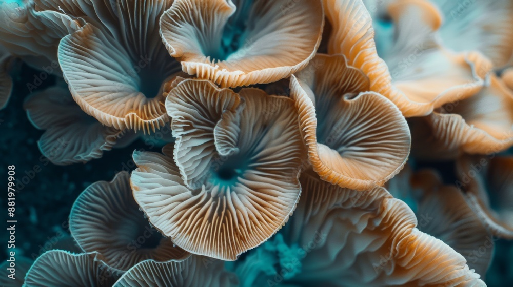 Macro mushroom plant, Sajor-caju, use of design concept, pattern concept, natural texture or wallpaper. beautiful in nature Macro mushroom plant, Sajor-caju, use of design concept, pattern concept, natural texture or wallpaper. beautiful in nature