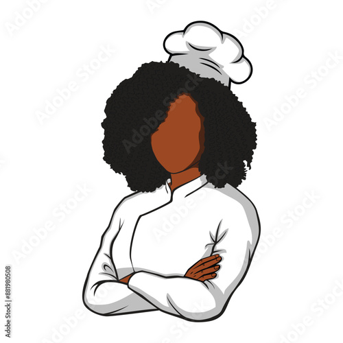 Female Chef Baker Mascot Logo Vector Illustration