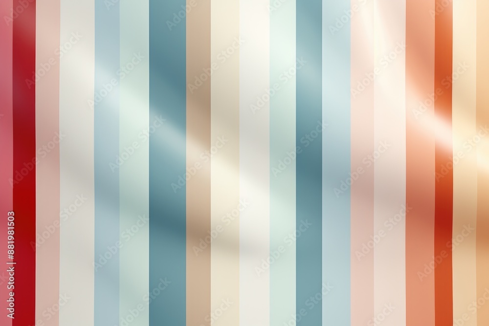Soft stripe pattern in pastel colors on a light gray background.