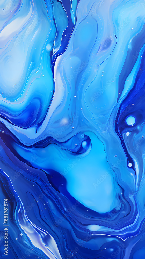 Digital cosmic blue colors abstract Liquid poster web mobile phone background Digital cosmic blue colors abstract Liquid poster web mobile phone background