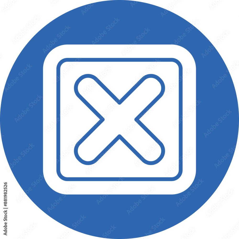 Fototapeta premium Close glyph circle icon