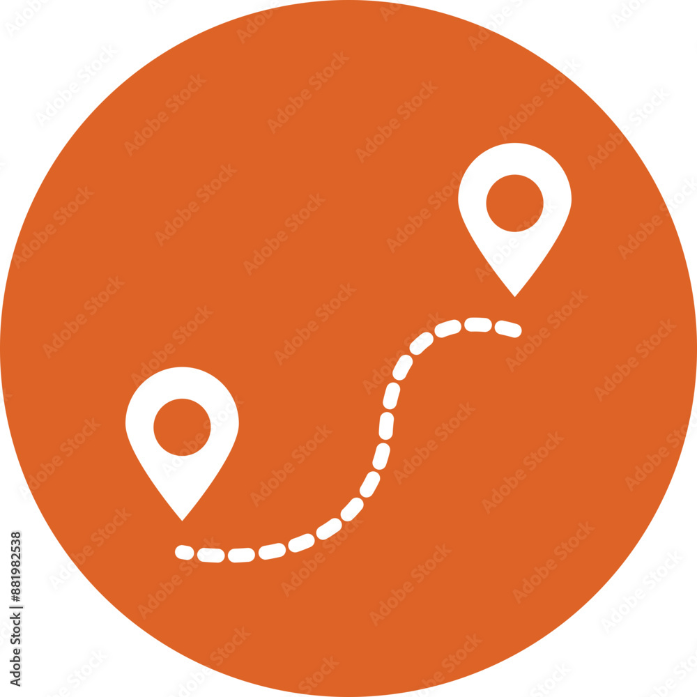 Navigation glyph circle icon Navigation glyph circle icon